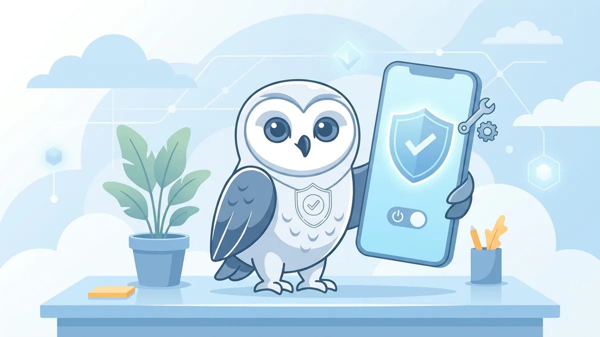 Сова Proxy MTProto · VPN держит смартфон со щитом на экране — VPN снова работает
